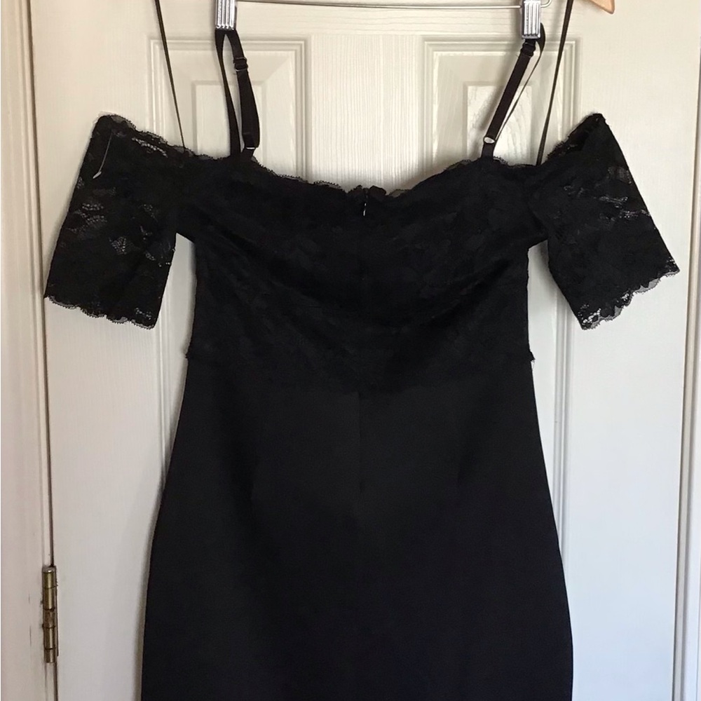 Guess Women's Raquel Elegant Black Beautiful Lined Mini Dress Size M - Picture 3 of 15